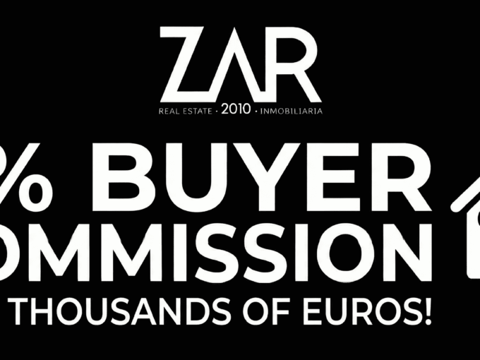 White ZAR 2010 logo on a black background featuring the bold text "ZERO BUYER COMMISSION".