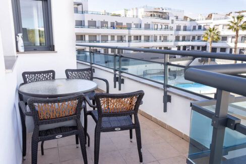 Terraza y vistas Urbanización Pinar de Garrucha